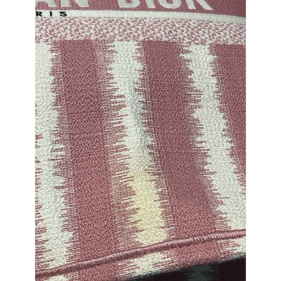 Christian Dior Bayadere Stripe Large Book Tote D-Stripes Embroidery Pink - Picture 12 of 14